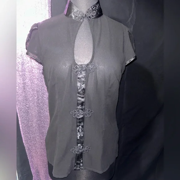 *RARE* Jawbreaker Black Sheer Women's Blouse - Picture 2 of 6